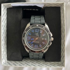 New Men’s Express Stainless and Silicone Watch